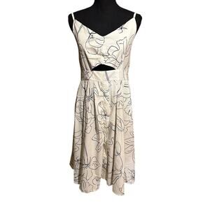 Elegant Cream Floral Dress